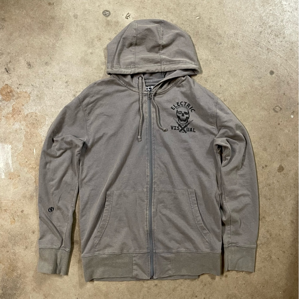 Electric Eyewear Men’s Gray Zip Up Hoodie Size L